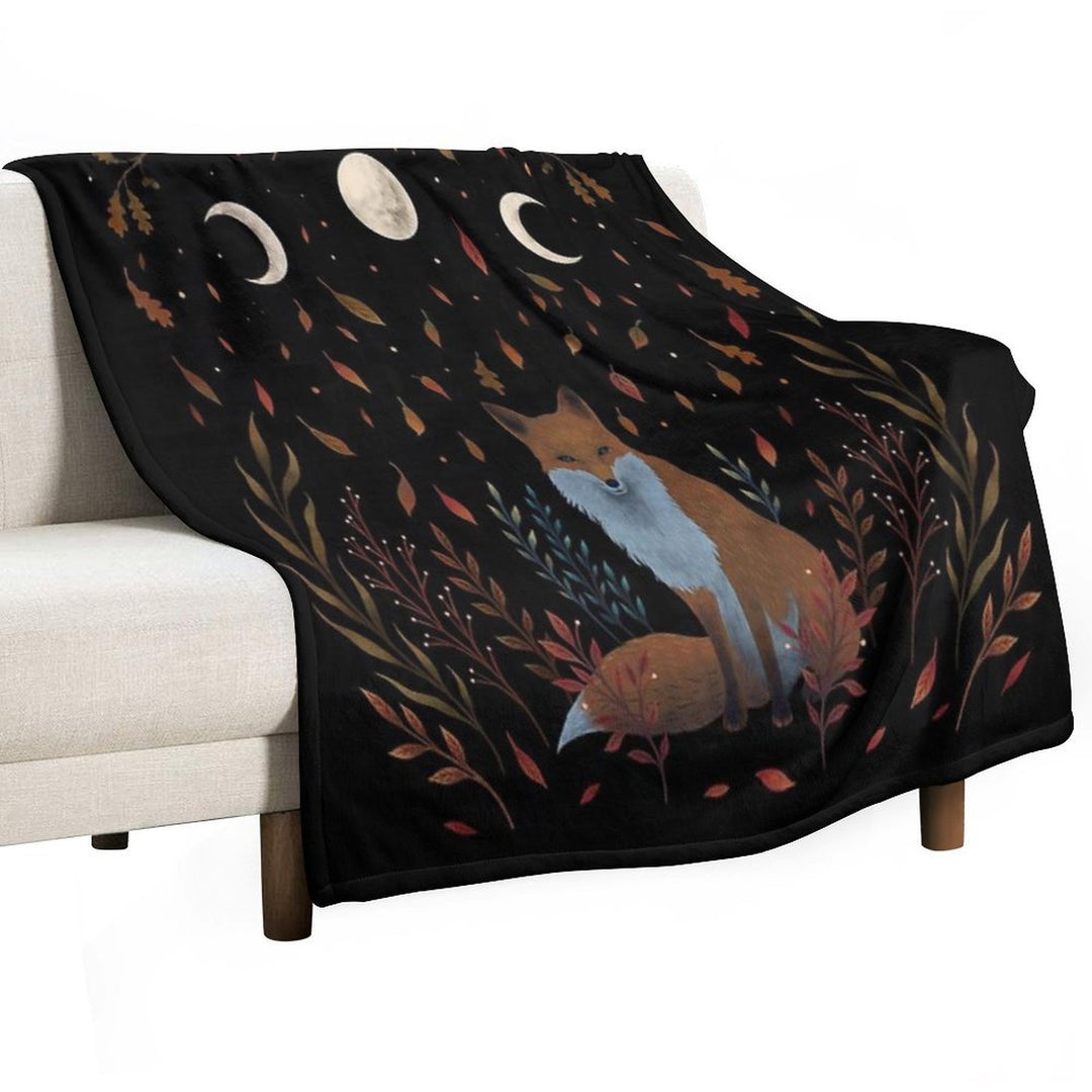 Autumn Fox Gift-ready Throw Blanket