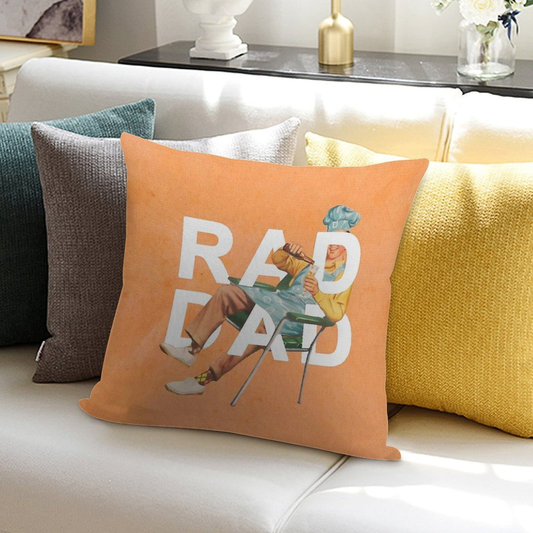 Rad Dad Soft Reinforced Edging Throw Pillow