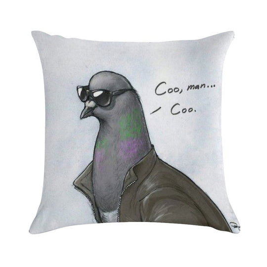 Coo' Man, Coo' Pigeon Soft Warmth Comfort Throw Pillow