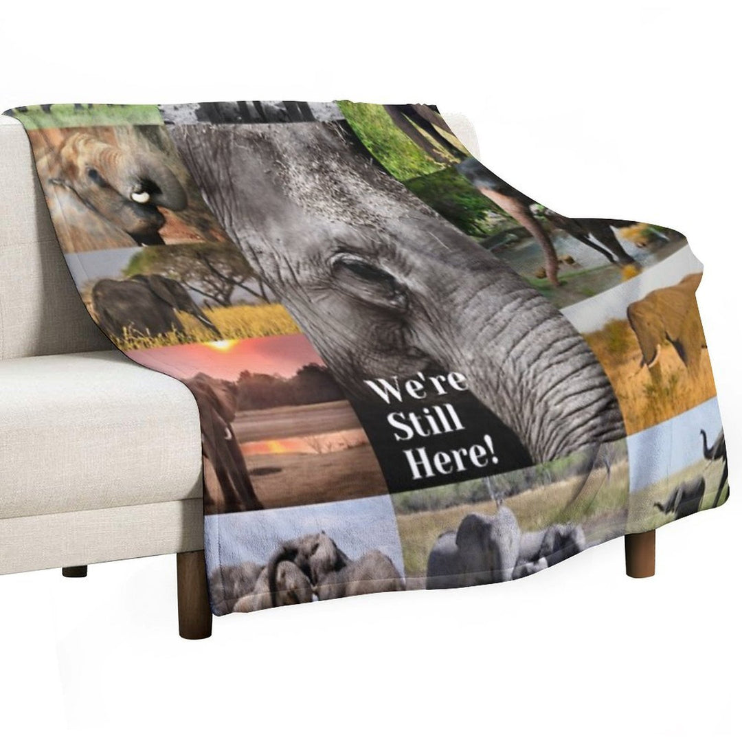 Elephants, We're Still Here Compact Throw Blanket