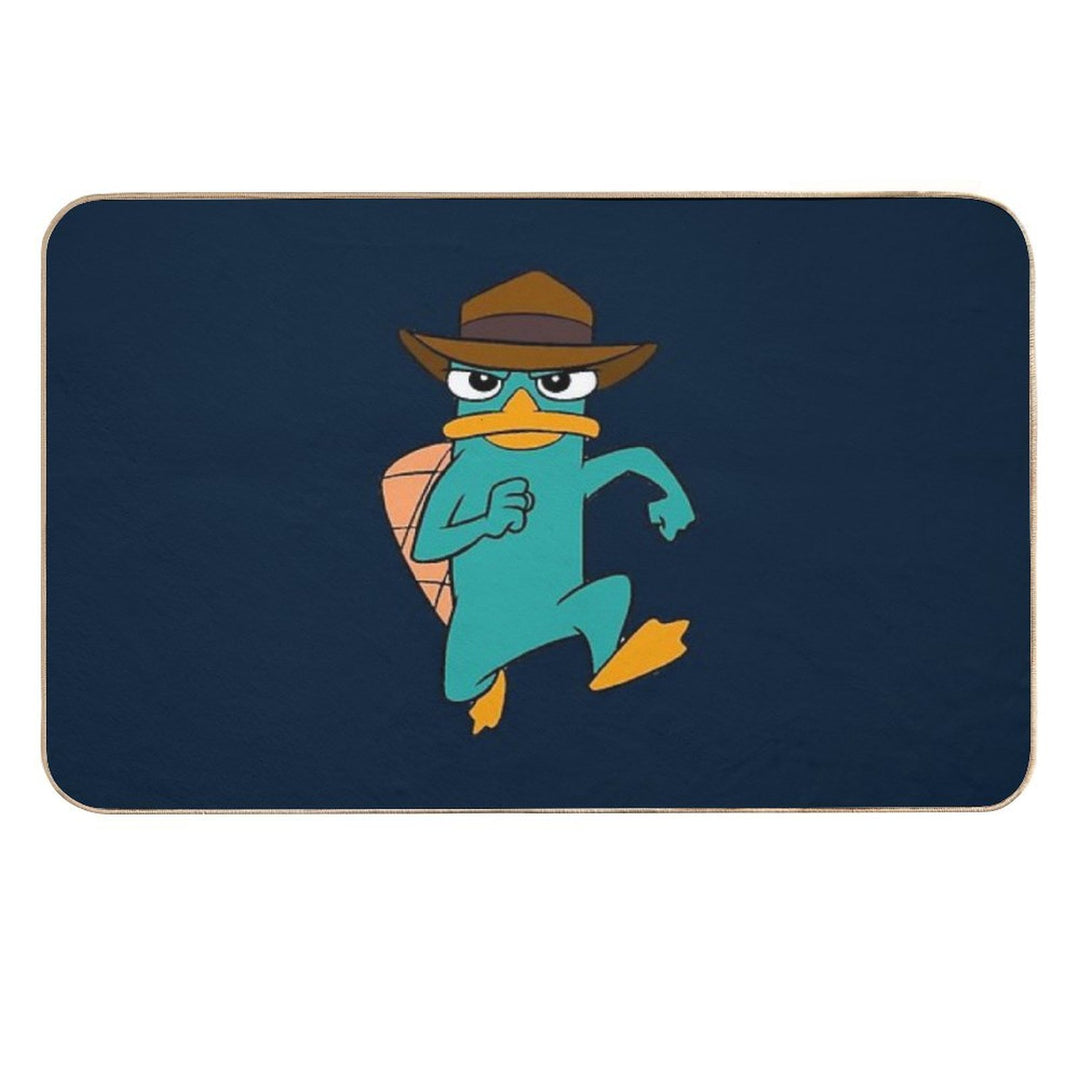Agent Pperry The Platypus  Fade-Resistant Bath Mat