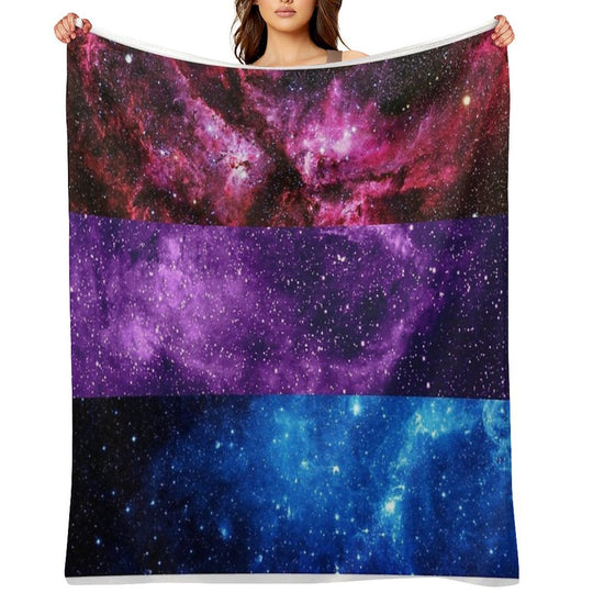 Bi Galaxy Multi-functional Throw Blanket
