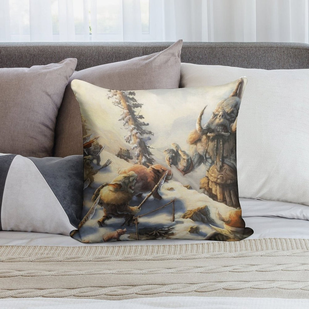 Snow Goblins Soft Ultra-Soft Texture Throw Pillow