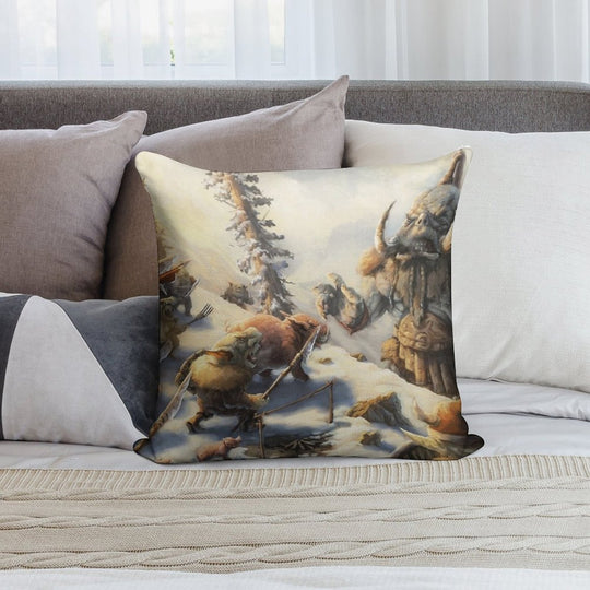 Snow Goblins Soft Ultra-Soft Texture Throw Pillow