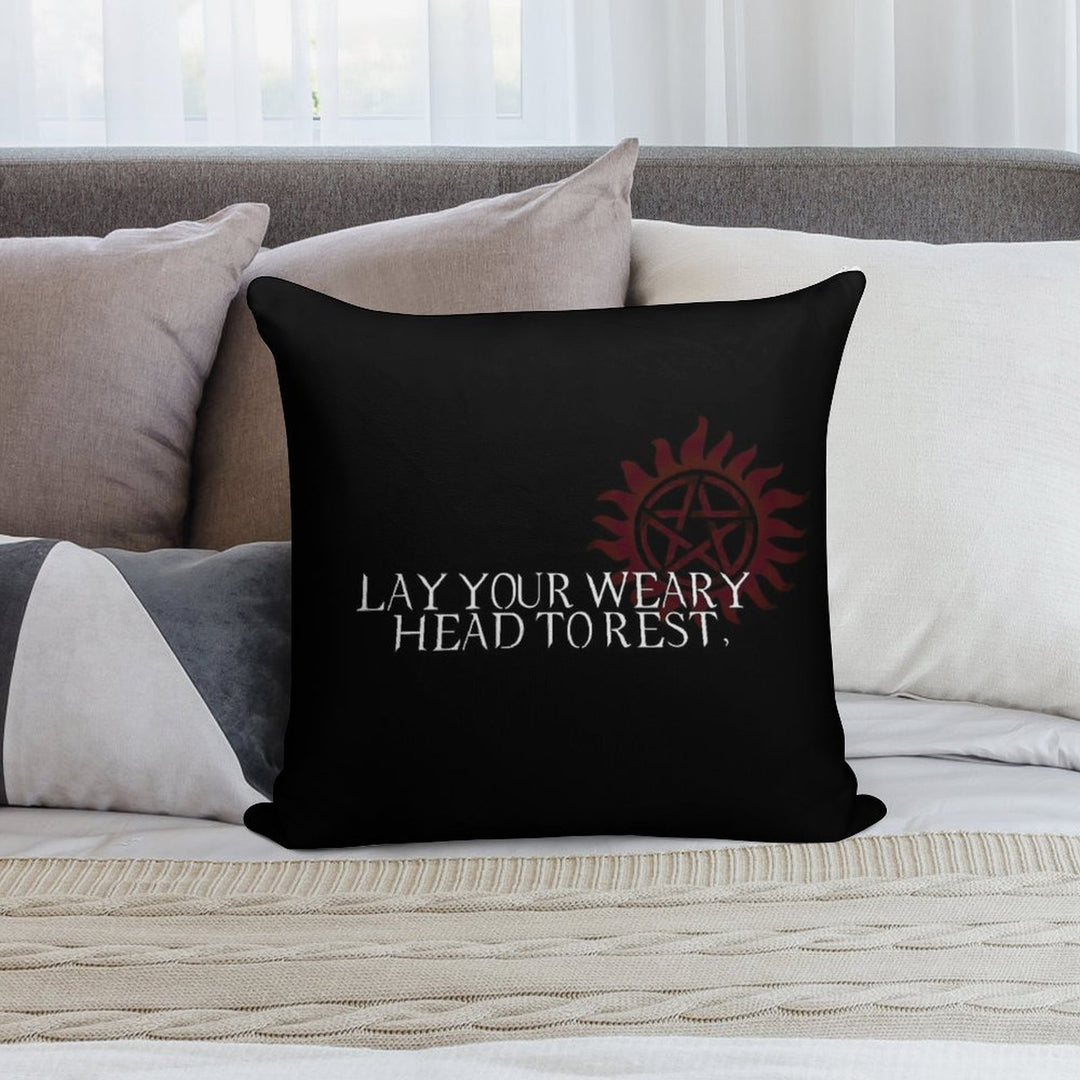 Lay Your Weary Head to Rest Soft Multiple Sizes Throw Pillow