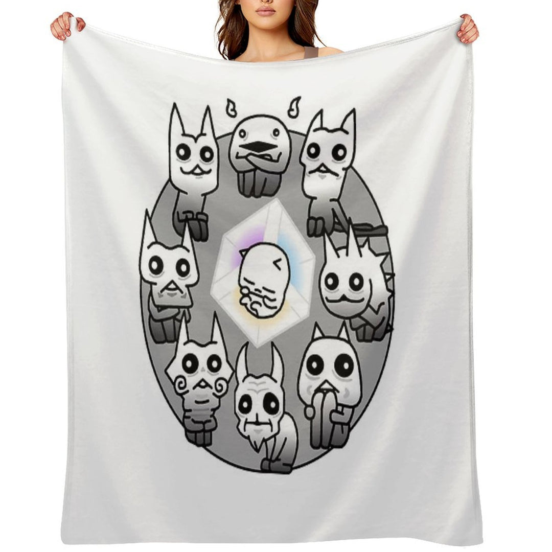 Battle Cats Nekoluga Mural All-season Throw Blanket