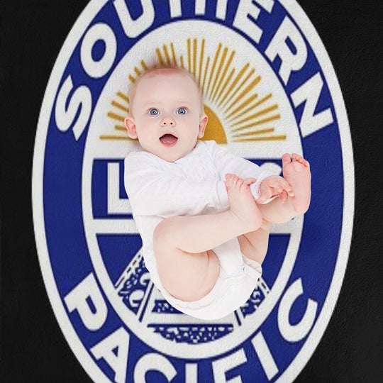 Vintage Southern Pacific Lines Railroad Compact Throw Blanket