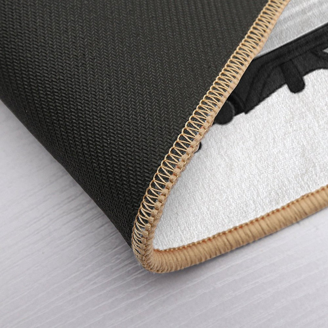 Ford Mustang GT Rear White  Rapid-Drying Bath Mat