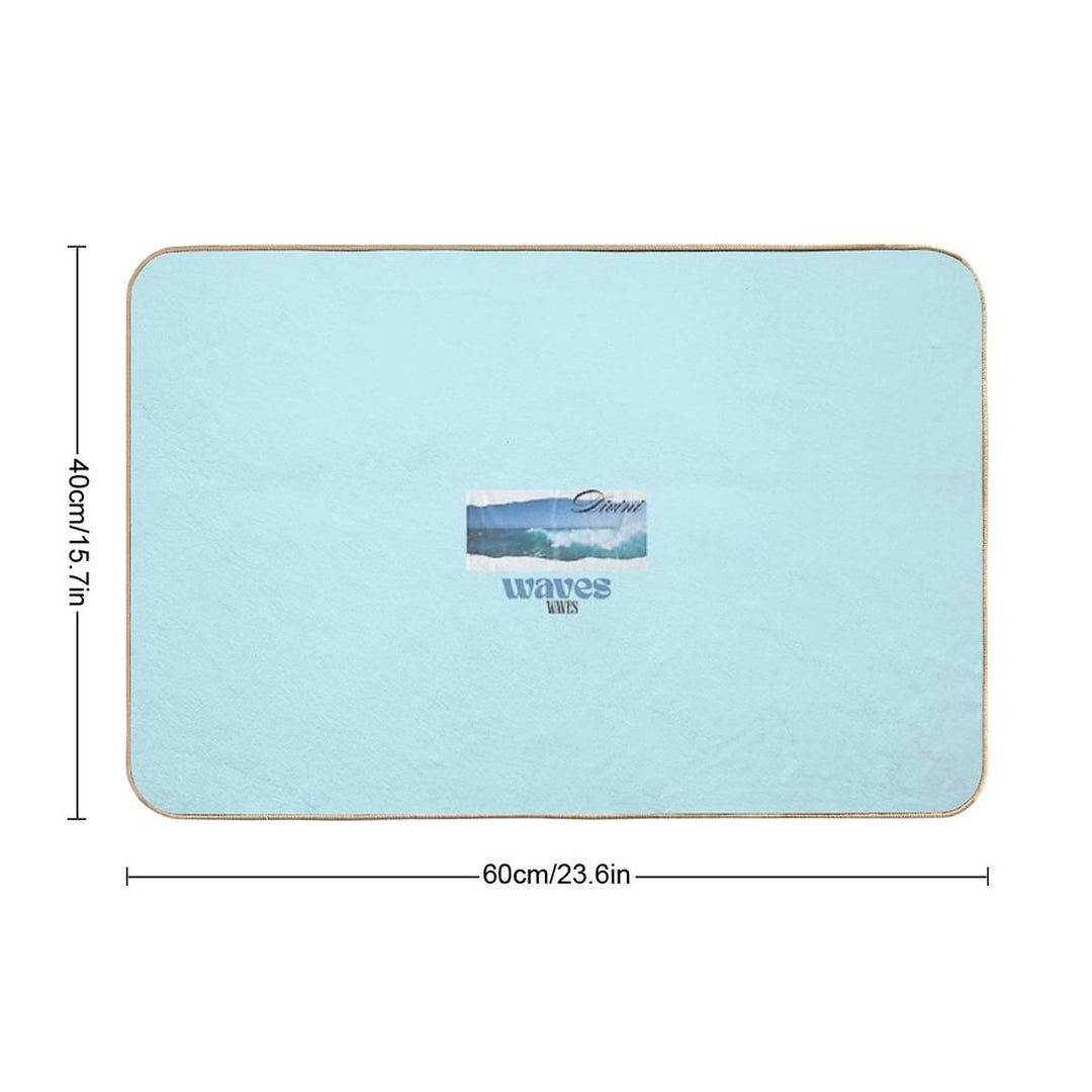 Blue Waves Under The Summer Sun  Rapid-Drying Bath Mat