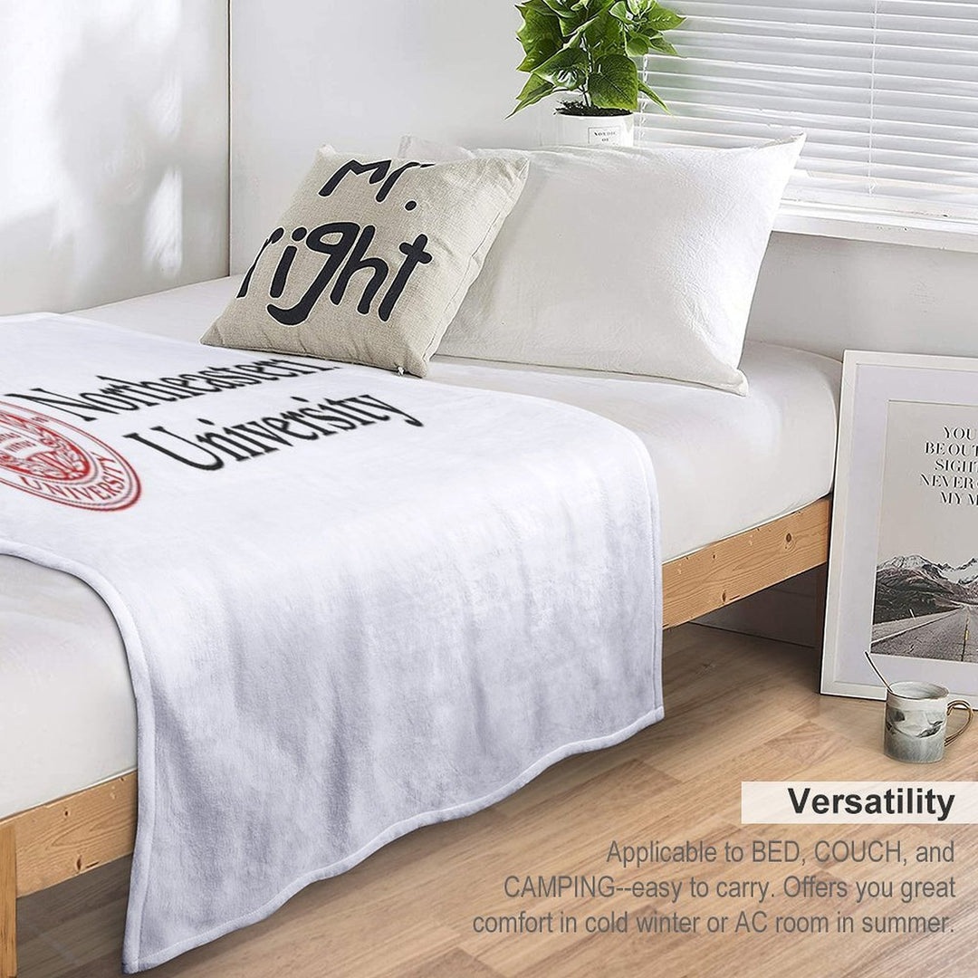 Northeastern University Travel-friendly Throw Blanket