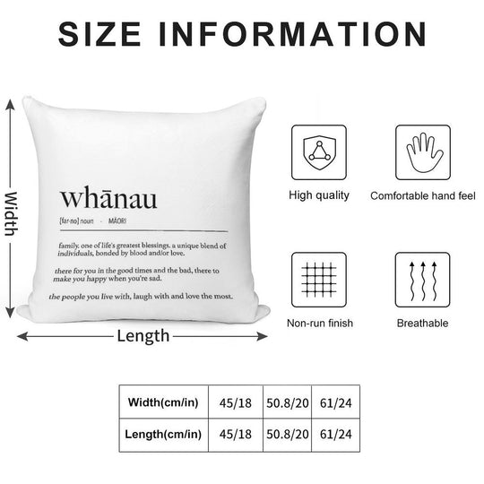New Zealand Maori Whanau (Family) Definition Soft Decorative Cover Throw Pillow