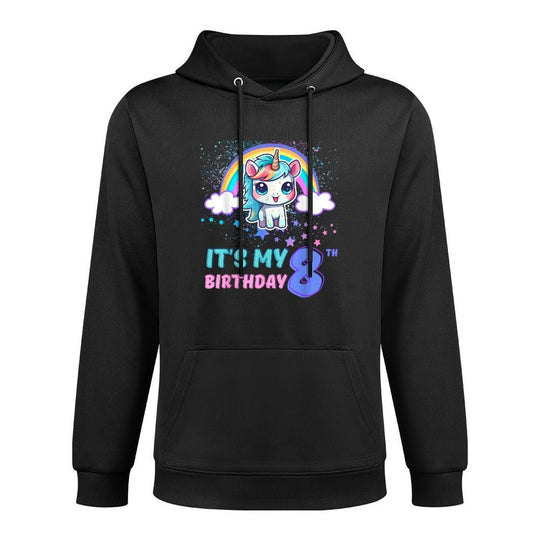 It's My 8th Birthday 8 Years Old Birthday Eight Year Old Adjustable Hood Hoodie