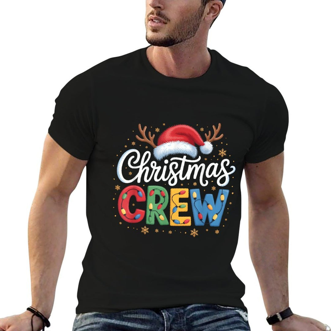 Christmas Crew Matching Family Xmas Party Men Women Kids  Oversized Silhouette T-Shirt