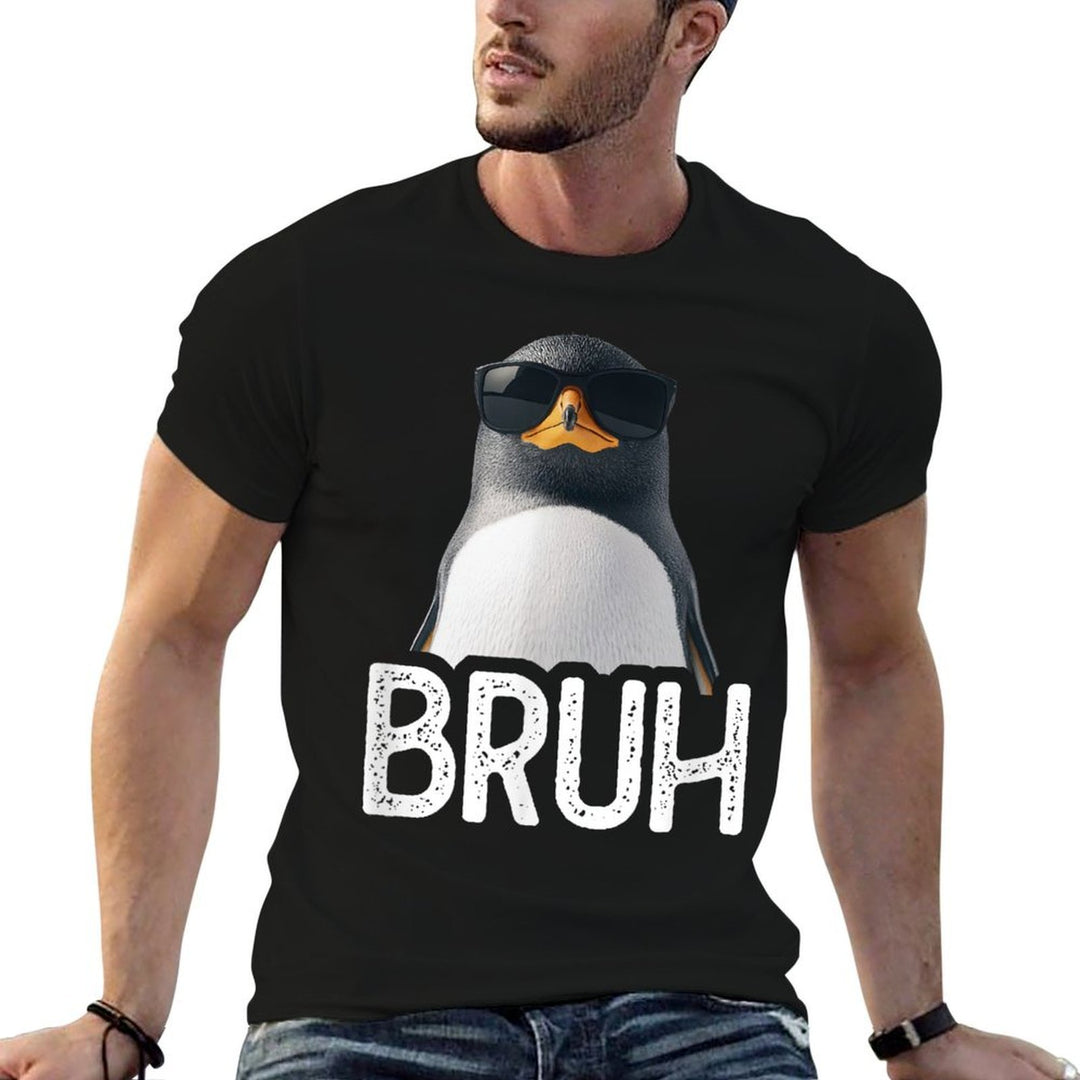Bruh Penguin  Funny Penguin Lover  Meme Lover Comfortable T-Shirt