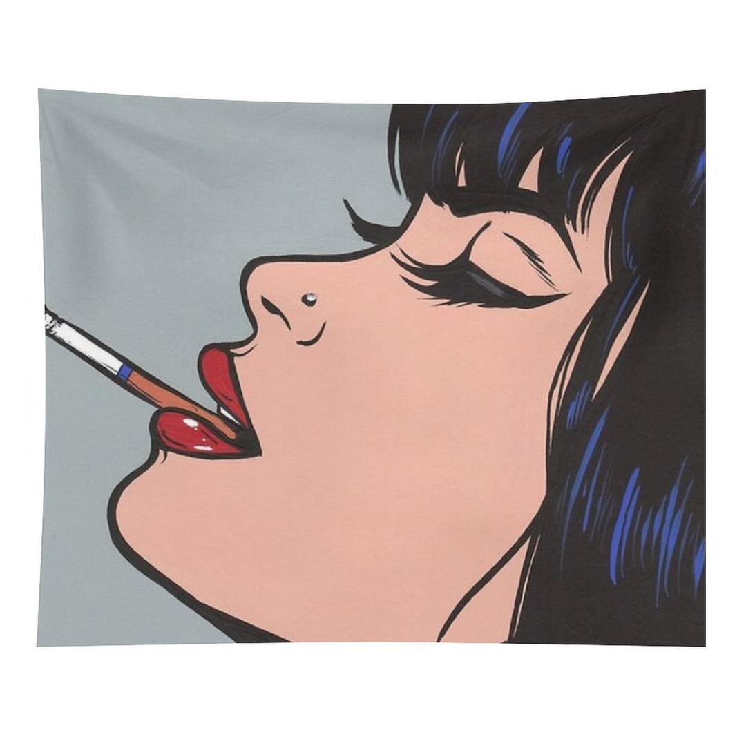 Smoking Girl Tapestry