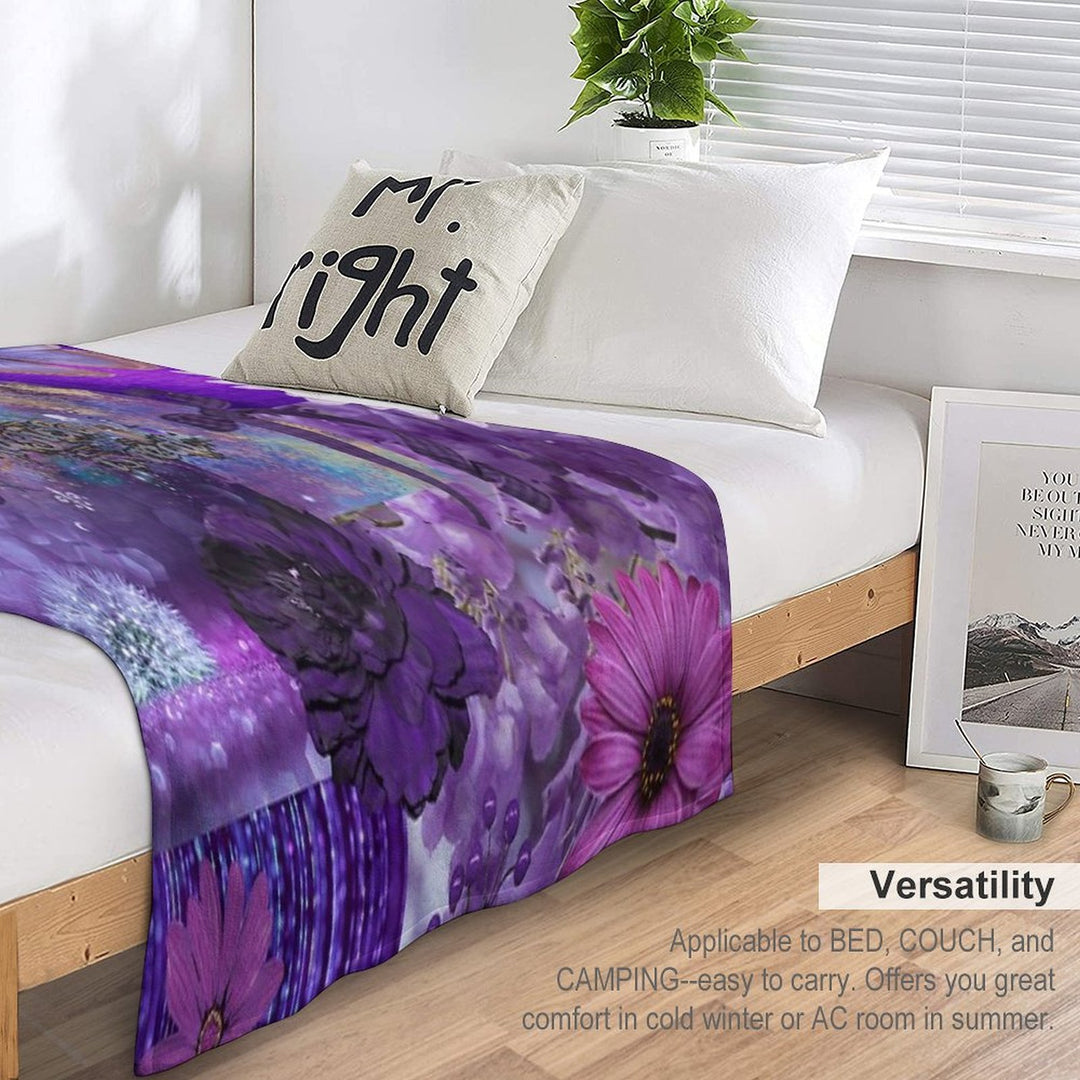 Purple Aesthetic Lightweight Throw Blanket