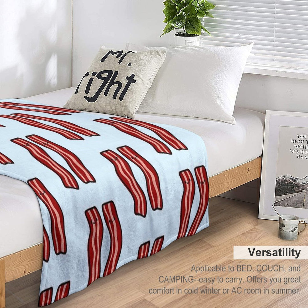 Cute Bacon Multi-functional Throw Blanket