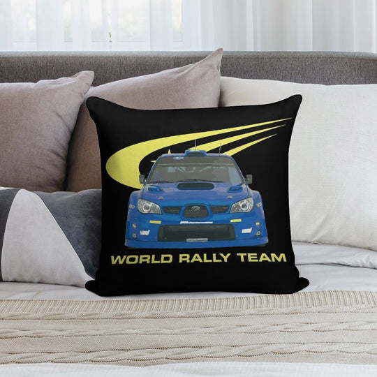 WRC PETTER SOLBERG WORLD RALLY TEAM CAR 2007 Soft High-Density Material Throw Pillow