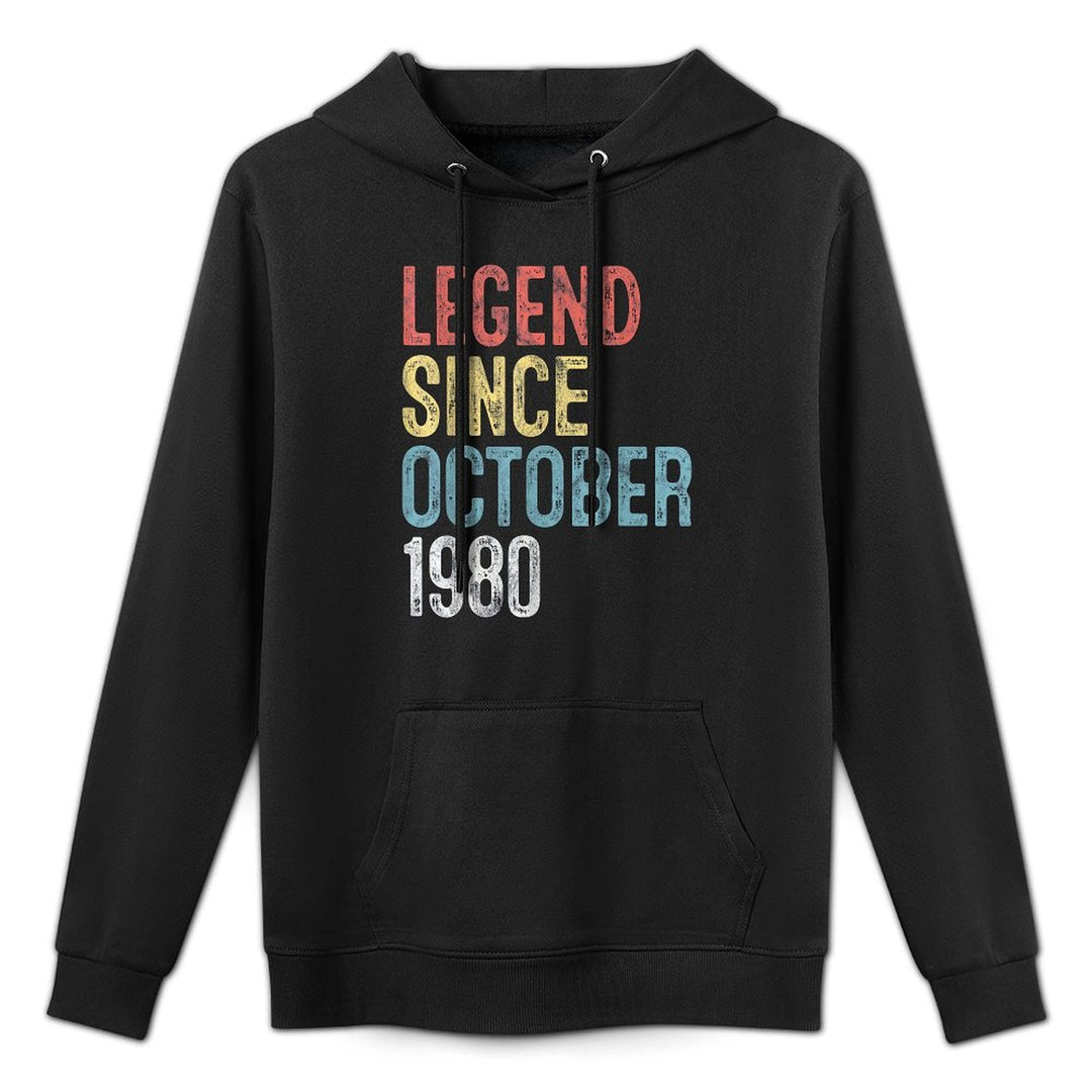 Legend October 1980 45th Birthday Men Women 45 Year Old Durable Construction Hoodie