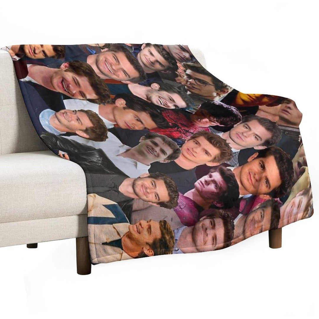Andrew Garfield Photo Collage Velvety-soft Throw Blanket