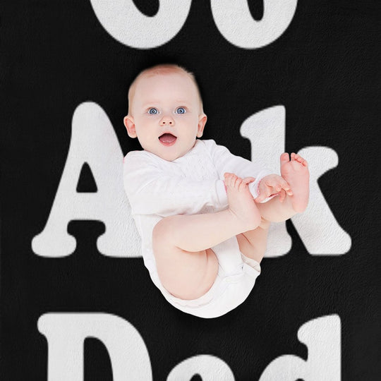 Go Ask Dad Easy Care Throw Blanket