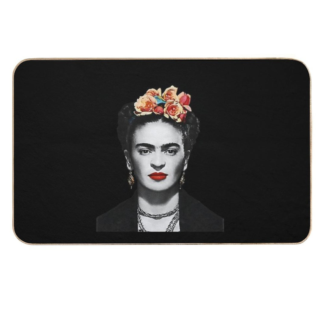 Black And White Frida Kahlo  Multi-Purpose Bath Mat