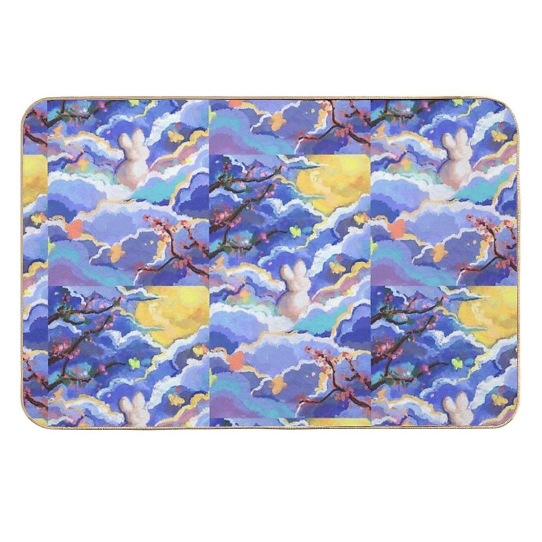 Lunababy  Chilling Rabbit on Clouds  Multi-Purpose Bath Mat