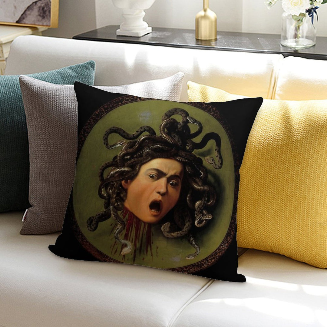Michelangelo Merisi Da Caravaggio Medusa Soft Ultra-Soft Texture Throw Pillow