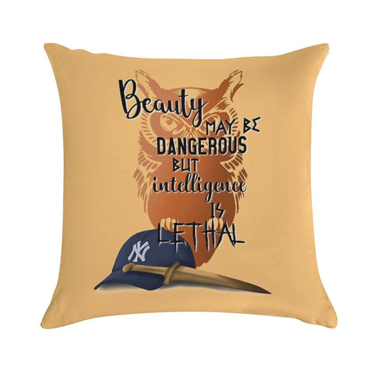 Intelligence Is Lethal - Percy Jackson Quotes Soft Home Decor Throw Pillow