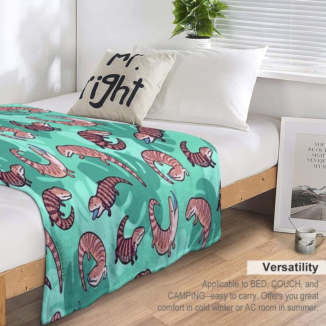 Blue Tongue Skink Travel-friendly Throw Blanket