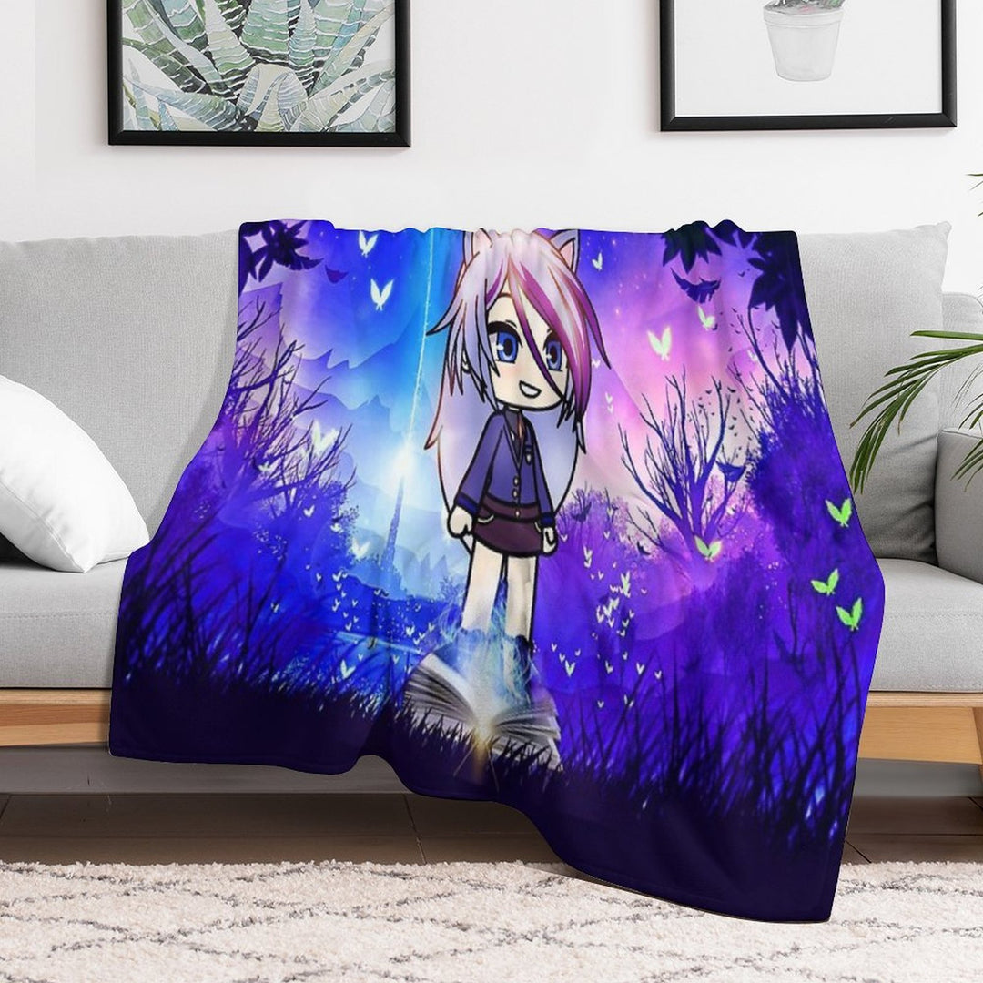 Gacha Life in The Magic Forest Easy Care Throw Blanket