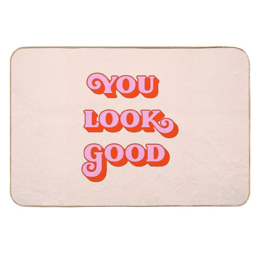 You Look Good (Peach And Pink Tone)  Multi-Purpose Bath Mat