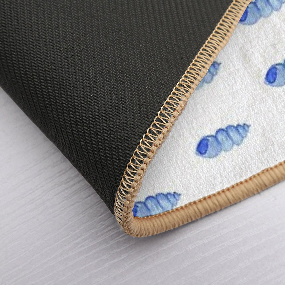 Watercolor Shell by Charlotte Canzano  Slip-Resistant Bath Mat
