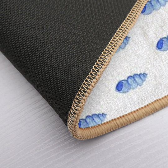 Watercolor Shell by Charlotte Canzano  Slip-Resistant Bath Mat