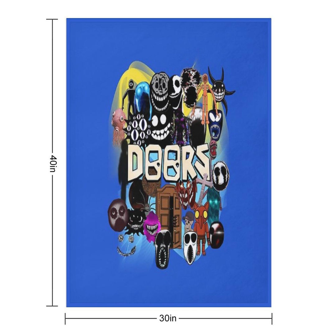 Doors All The Entities New Doors Game Update Easy Care Throw Blanket