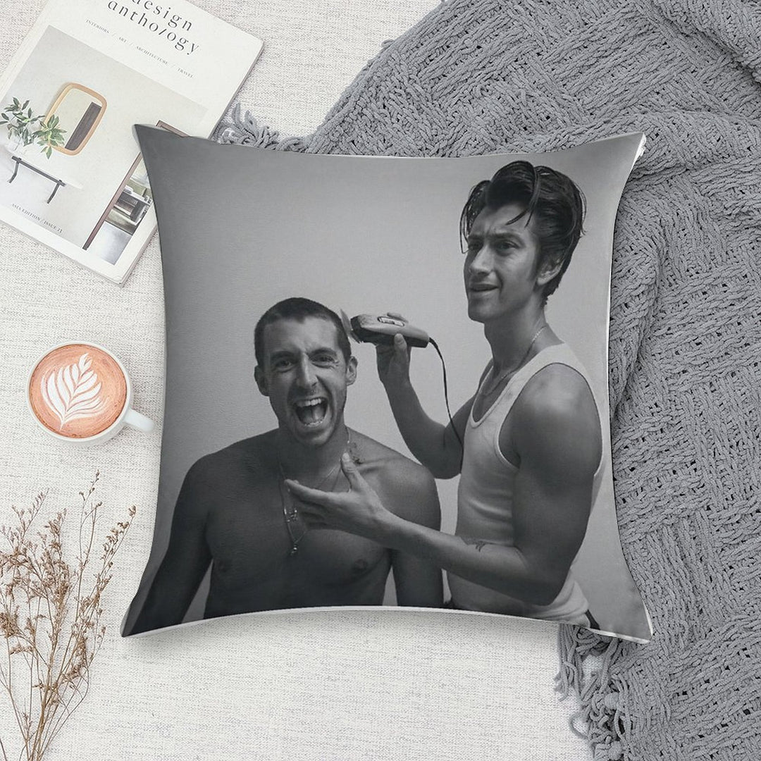 Alex Turner And Miles Kane Soft Luxury Feel Throw Pillow