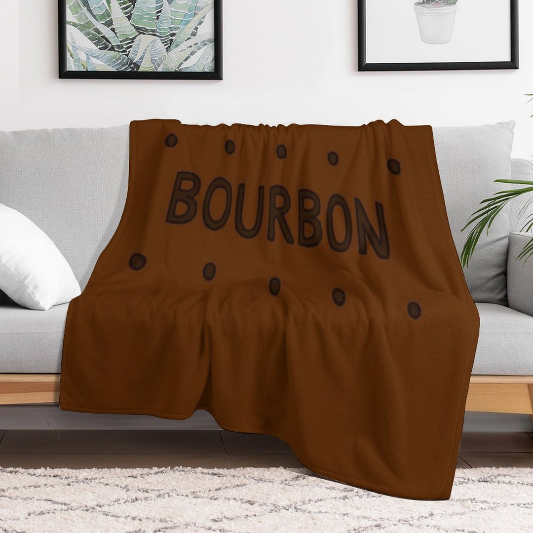 Chocolate Bourbon Biscuit Wrinkle-free Throw Blanket