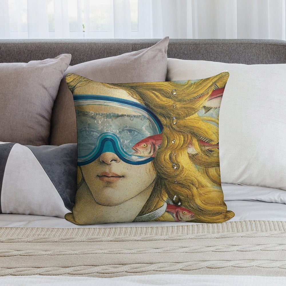 Just Keep Swimming Soft Reinforced Edging Throw Pillow