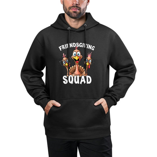 Funny Friendsgiving Turkey Trot Squad Matching Thanksgiving Versatile Streetwear Hoodie