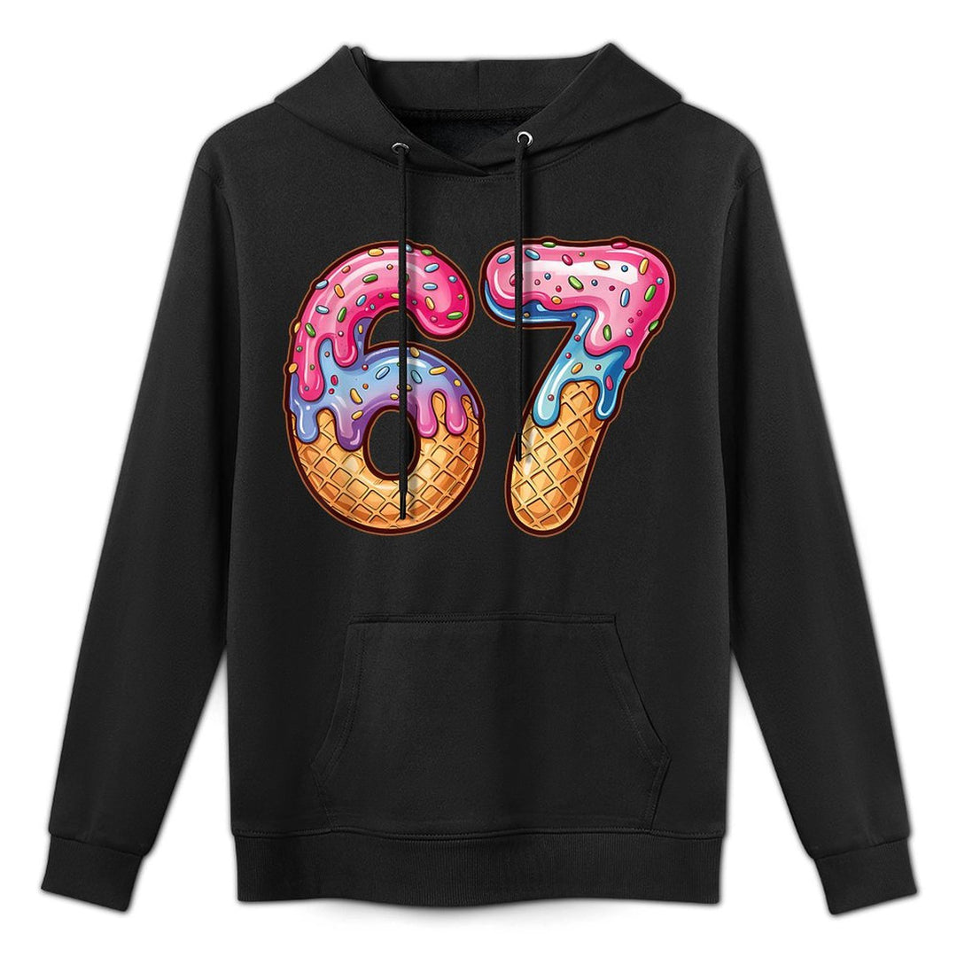 Mason 67 Funny Ice Cream Drip Baseball Meme Graphics Colorfast Hoodie