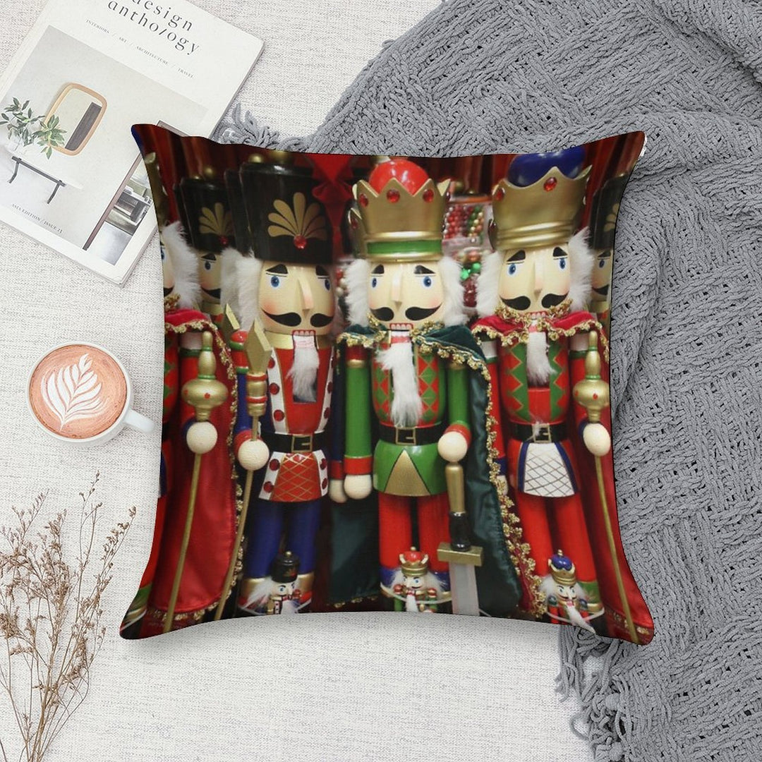 Nutcracker Soldiers Soft Fade-Resistant Throw Pillow