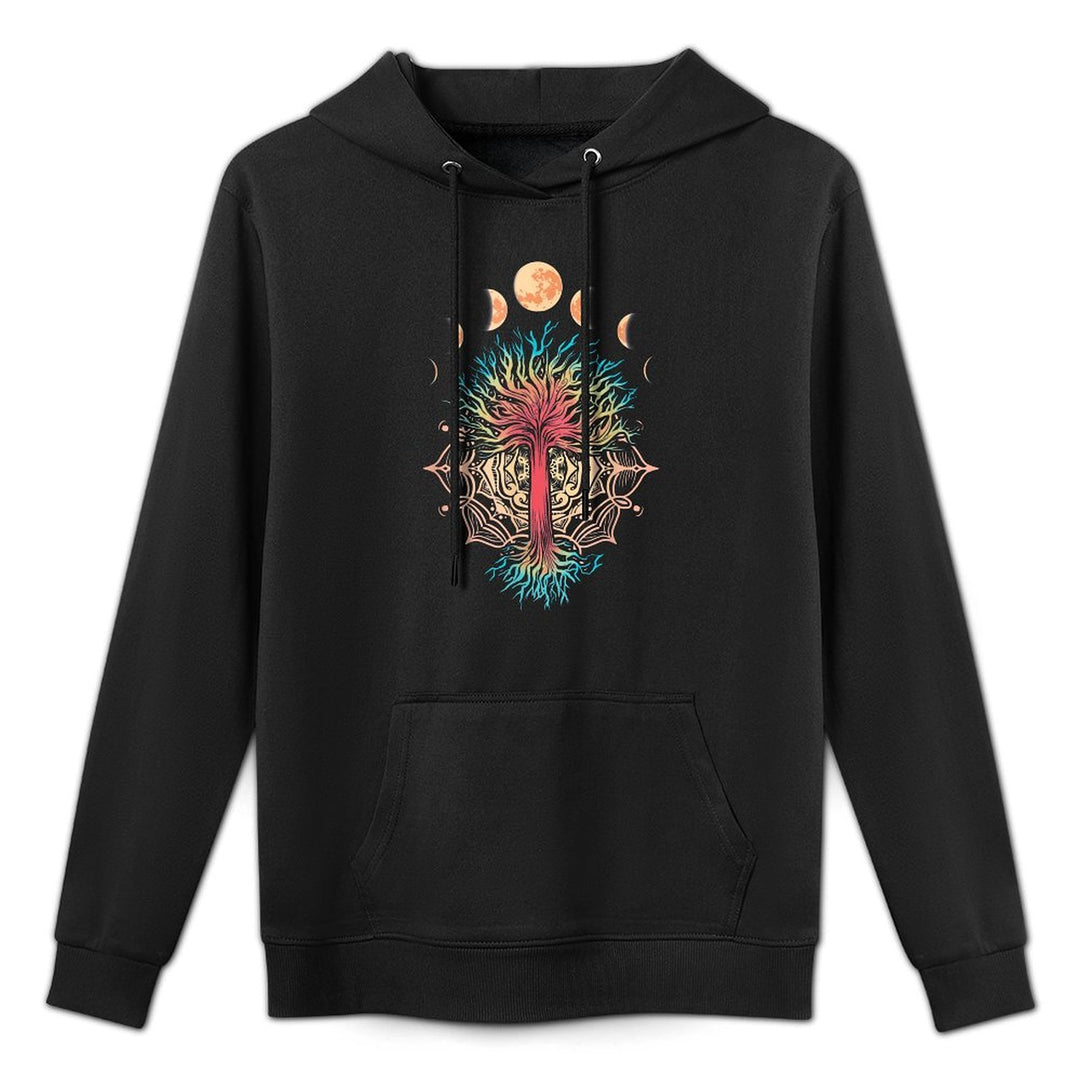 MOON PHASES Tree of Life Mandala Night Sky Meme Shape Retention Hoodie