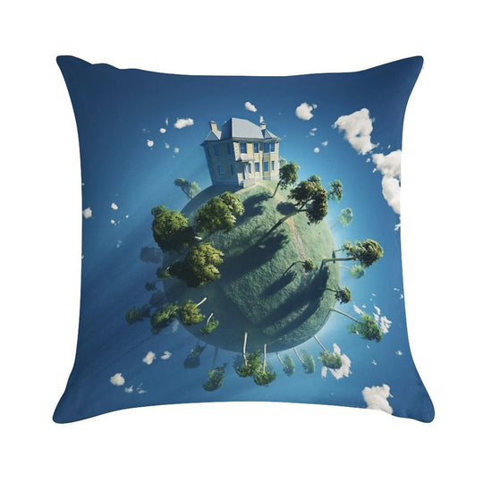 Live On Soft Short Plush Fabric Throw Pillow
