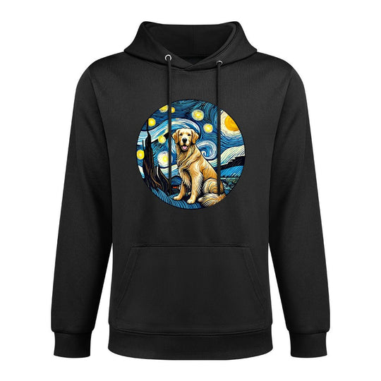 Golden Retriever Dog Mom Dad - Van Gogh Starry Night Style Premium Pilling-Resistant Hoodie