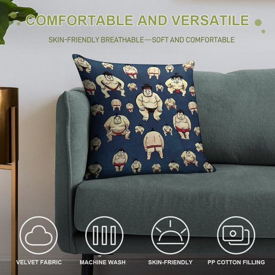 Sumo Time Soft Durable Construction Throw Pillow