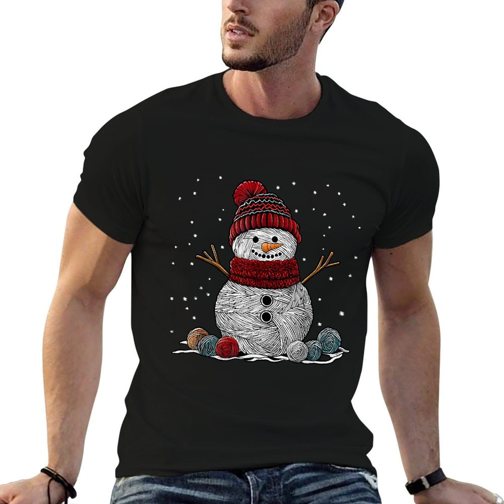 Yarn Snowman Sewing Knitting Crocheting Quilter Crochet  Relaxed-fit T-Shirt