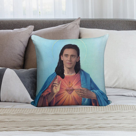 Tom Hiddleston Jesus Soft Fade-Resistant Throw Pillow