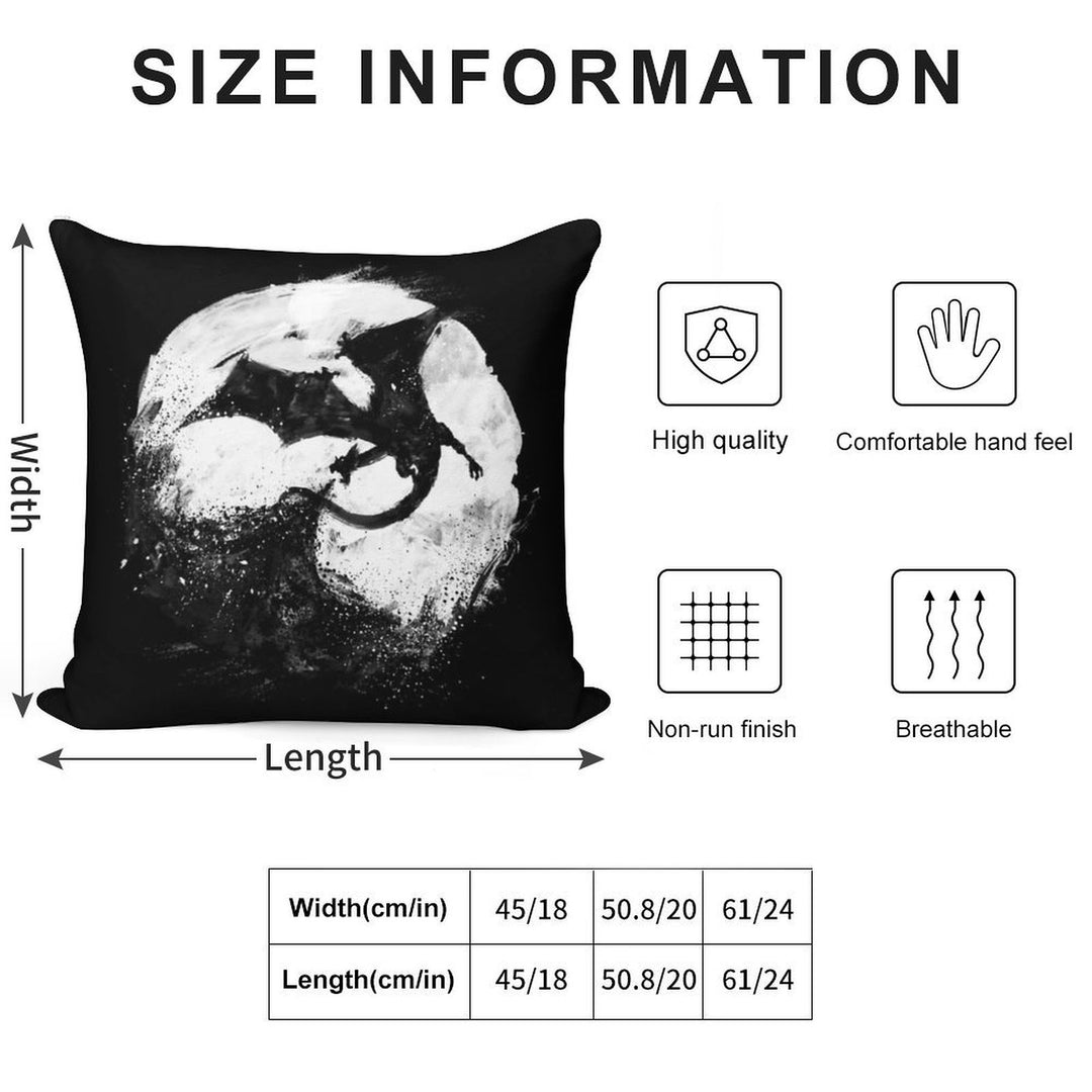 Midnight Desolation Soft Reinforced Edging Throw Pillow