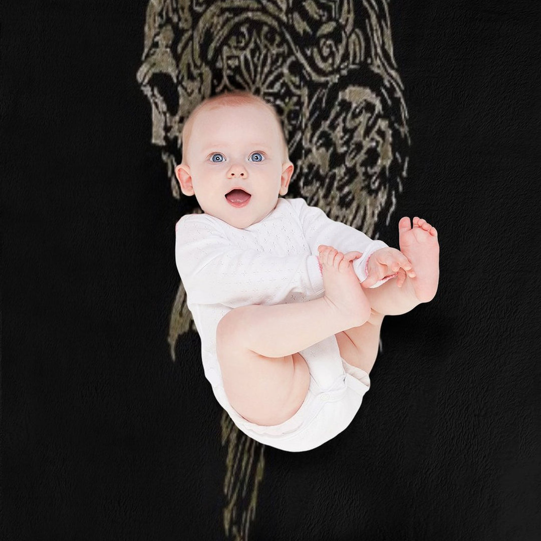 The Lucian Crest All-season Throw Blanket