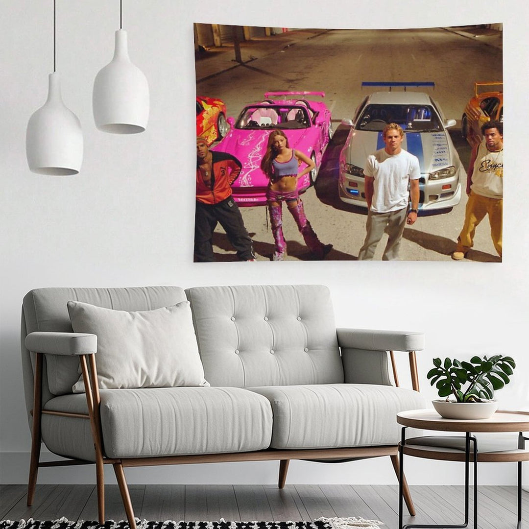 FAST AND FURIOUS RACE CAR SCENE Tapestry